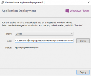 Windows Phone deployment